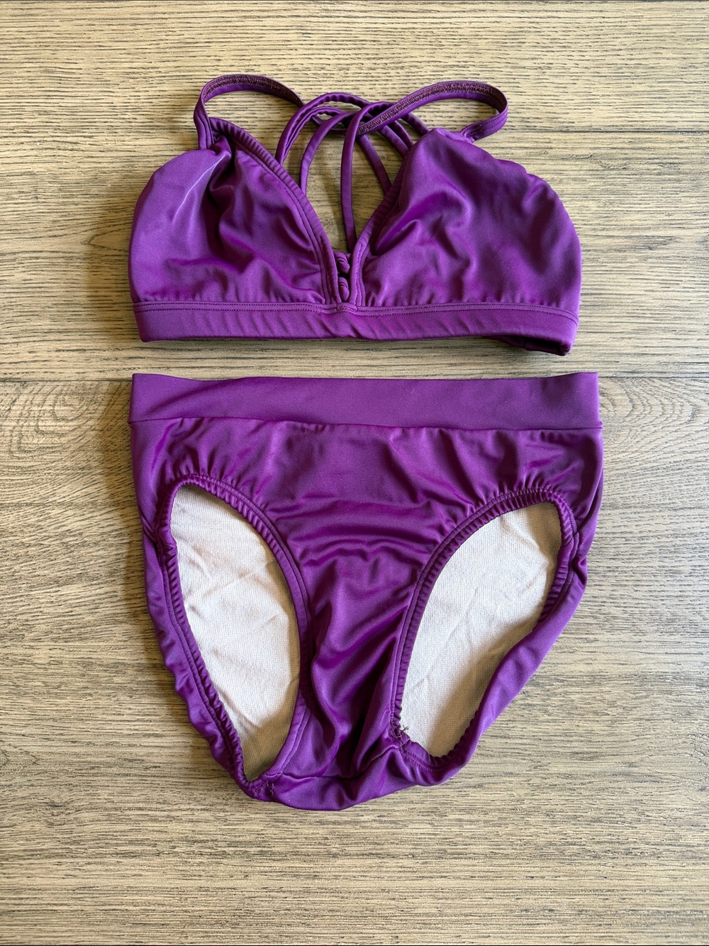 Girls' Purple Dance Costume Two-Piece Set